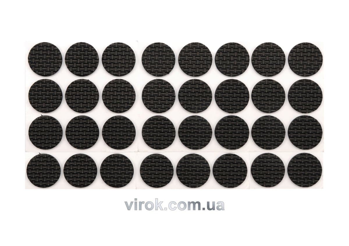Протектор самоклеючий VOREL 18мм, набір 32шт чорні [24/432]