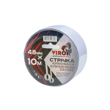 Стрічка армована алюмінієва клейка VIROK 48мм х 10 м. х 150 мкм. [72]