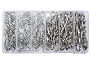 Шплінти пружні хвилясті різних розмірів YATO, набір 150 шт. [6/24]