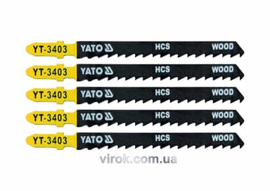 Полотно для електролобзика(дерево) YATO : 6TPI, L= 100 мм. Уп. 5 Шт. [50/250]