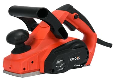 Рубанок мережевий YATO; P= 810 Вт, платформа b= 82 мм, глиб. струг. - 0-3 мм [6]