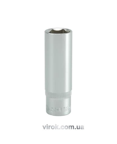 Головка торцева 6-гранна YATO : подовжена, квадрат 1/2", М= 18 мм, L= 76 мм [12/60/120]