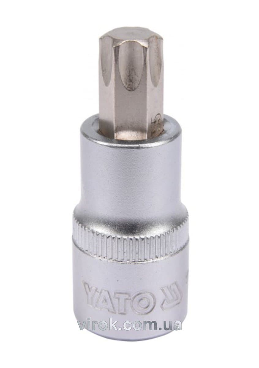 Головка торцева YATO квадрат 1/2 "TORX" Т55, L= 55 мм [40/240]