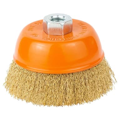 SIGMA Щітка для металу дротяна торцева (чашка) Ø 100 мм М14 × 2 мм (латунь) Grad