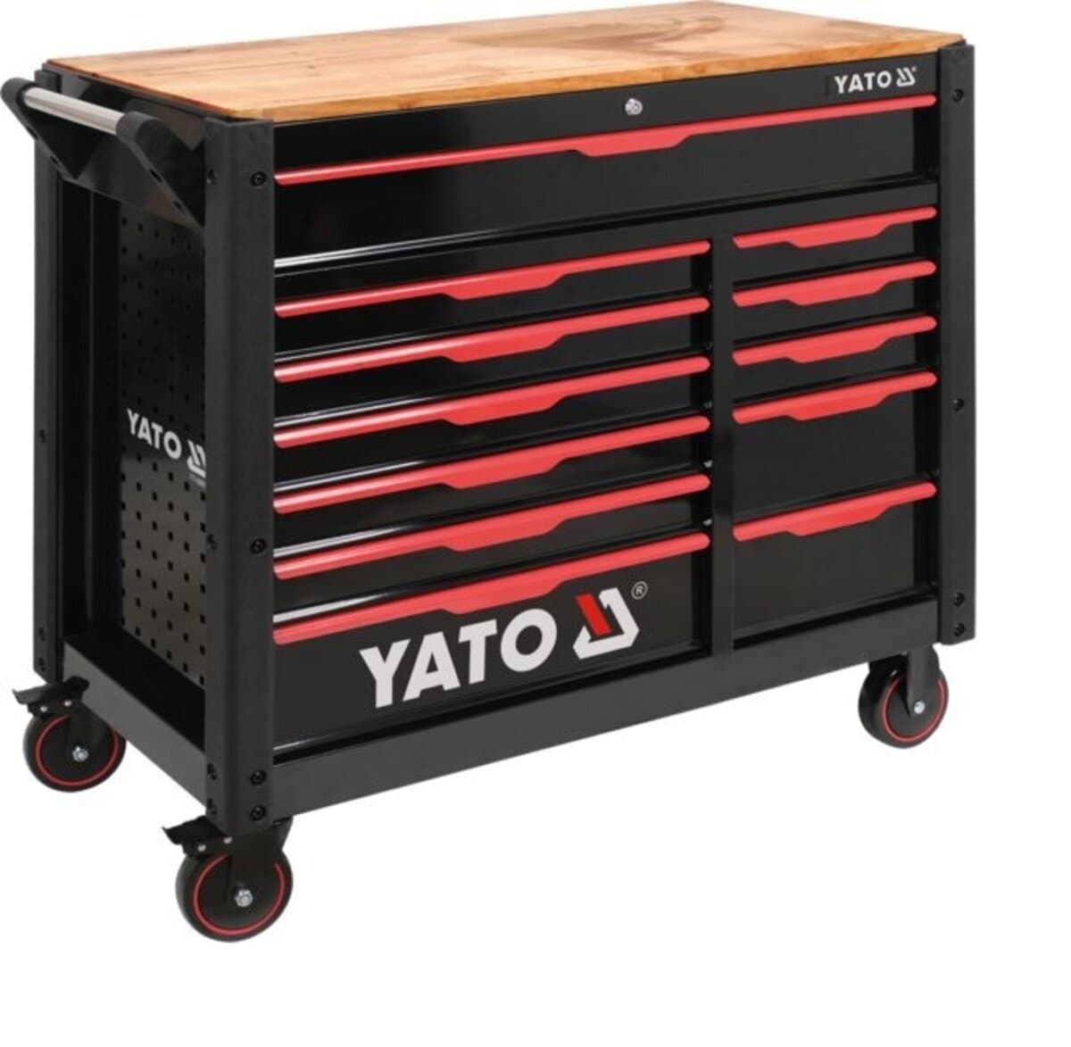 Шафа-візок для інструментів на 4 колесах YATO з 12 шуфлядами, 113x 100x 48 cм, 2 замки [1]