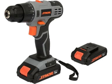 Шуруповерт акумуляторний STHOR: 20V Li-Ion. 2 акумул по 2 АГод, КМ- 26Nm, патрон до Ø- 0,8-10 мм [4]