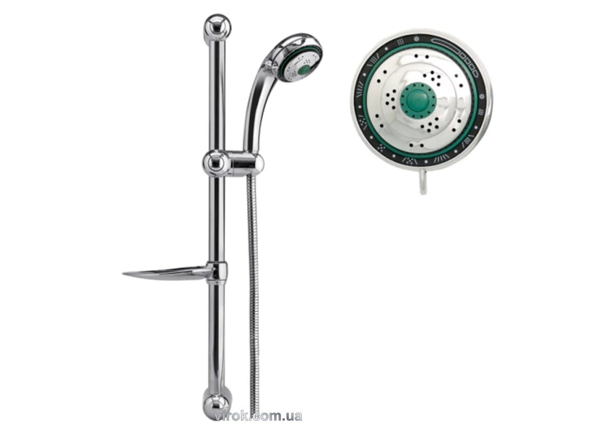 Розприскувач для душа FALA 4 функційний + шланг 1.5 м + тримач [12]