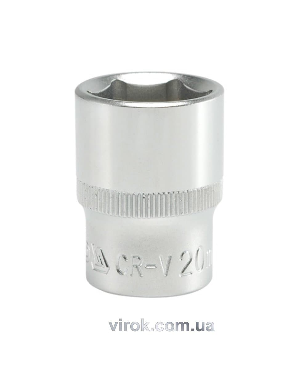 Головка торцева 6-гранна YATO : квадрат 1/2", М= 20 мм, L= 38 мм [12/120/240]