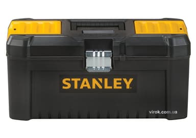 Ящик для інструментів STANLEY : 16", пластиковий, комірки в кришці, металева защіпка, 406x205x195 мм