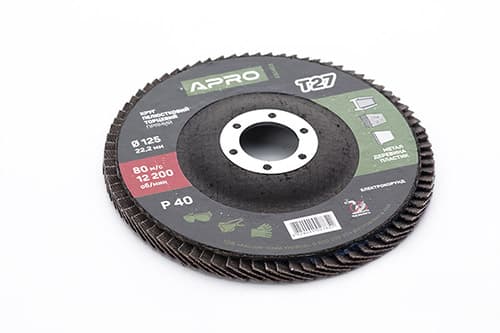 Коло пелюстково-торцеве Р40 пряме 125мм (Т27) (КПТ) APRO