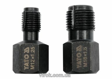 Мітчики для ремонту різьби лямбда-зонду YATO, M12x1,25 і M18x1,5 з 6-гран. приводом, 2 шт. [12/96]