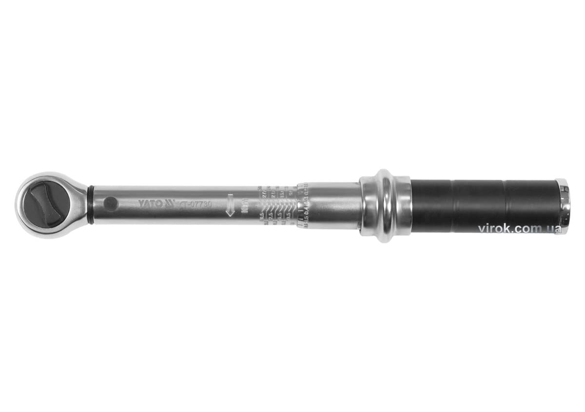 Ключ динамометричний YATO : квадрат 3/8", F= 6- 30 Нм, L= 295-316 мм [12]