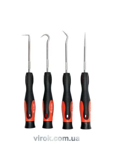Гачок і шило YATO, кпл. 4 шт. [12/72]