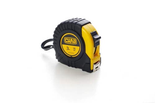 Рулетка обгумована Стандарт 3м*16мм СИЛА