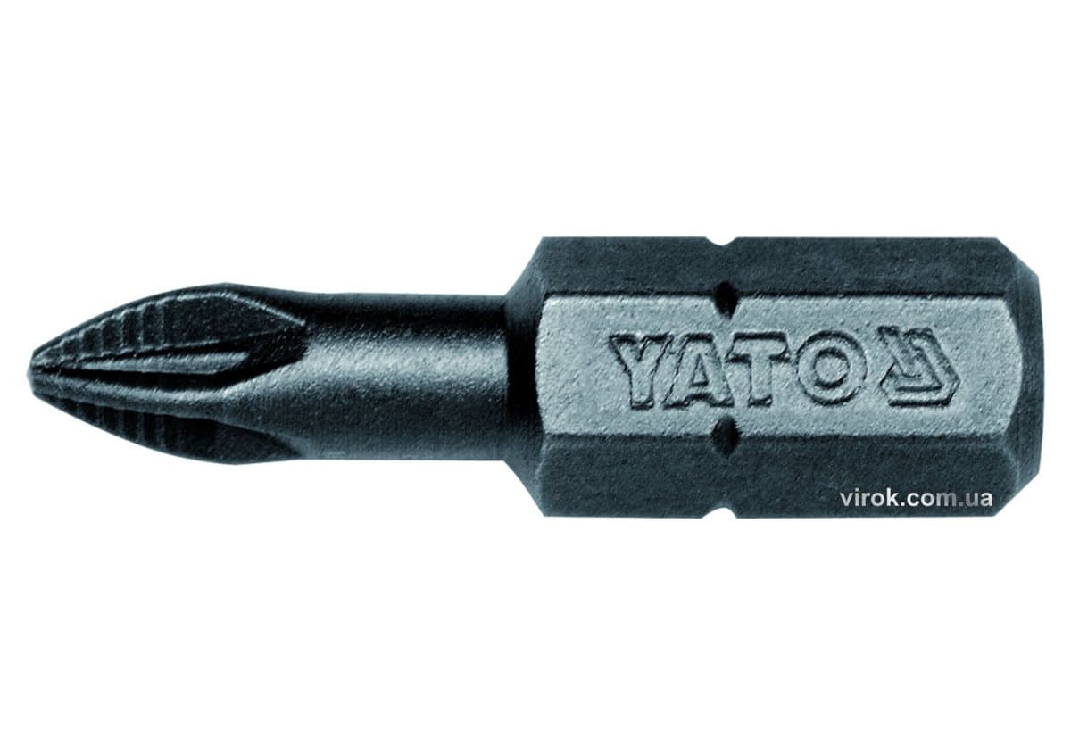 Насадка викруткова YATO : "Pozidriv" PZ1 x 25 мм. HEX 1/4". 50 (Уп/Шт.) [20/40]