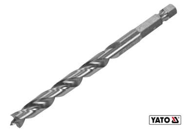 Свердло по дереву YATO : Ø7 x 90/55 мм, хвостовик- HEX 1/4", HSS 4241(DW)