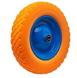 Колесо поліуретанове 4х8 без віськи 20мм Синій диск, BLUETOOLS