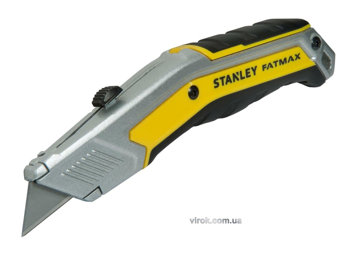 Ніж STANLEY "EXO" : висувне трапецевидне лезо, L=190 мм, в металевому корпусі