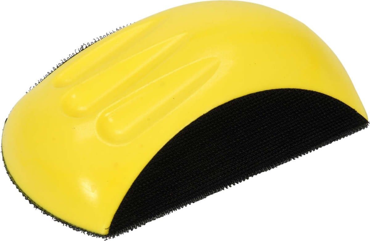 Блок-тримач для шліфування VOREL: 150х 85х 75 мм з платформою-липкою "Велкро" трапецев. [10/120]