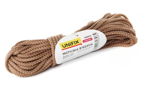 Мотузка в'язана 6мм, 20м ковровка UNIFIX