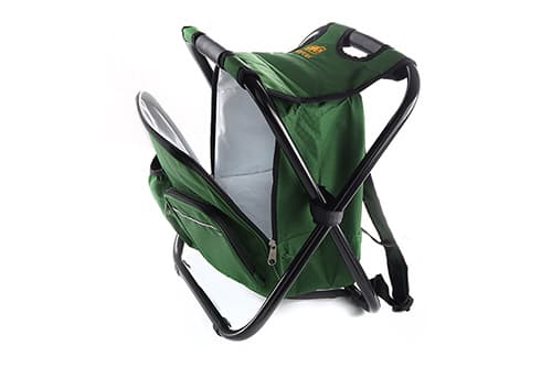 Стілець розкладний без спинки (стальний каркас) з термосумкою-рюкзаком Ø19 мм 28х35х43см СИЛА