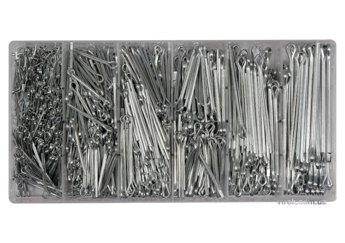 Шплінти прямі різних розмірів YATO, набір 1000 шт. [12]