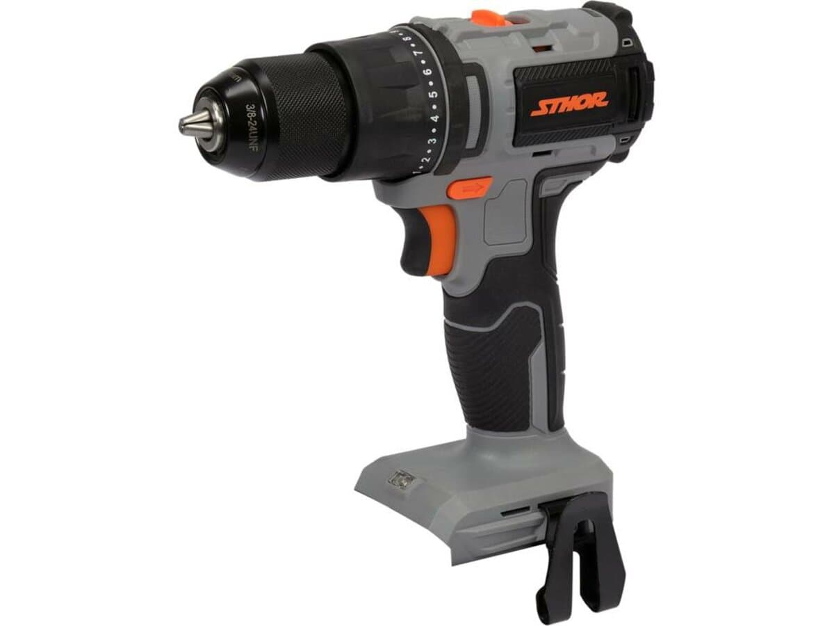 Шуруповерт безщітк. акумулятор STHOR: 20V Li-Ion. КМ- 45 Nm, патрон до Ø- 0,8-10 мм(БЕЗ АКУМУЛЯТОРА)