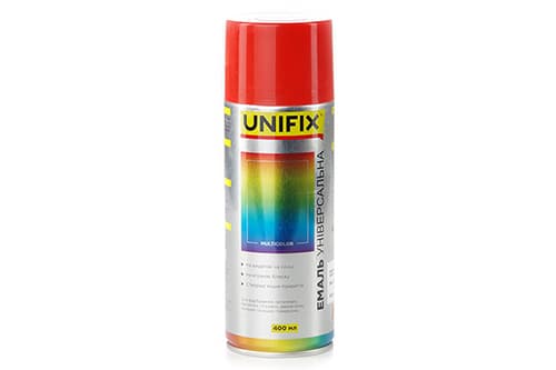 Емаль акрилова універсальна RAL 3020 Червоний гл. 400мл UNIFIX