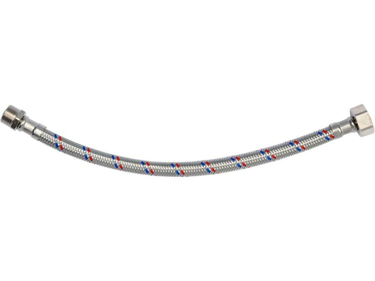 Шланг водопровідний з опліткою з нерж сталі FALA l= 300 мм, Ø= 8/12, з'єднання F-1/2" х M-3/8" 1 МПа