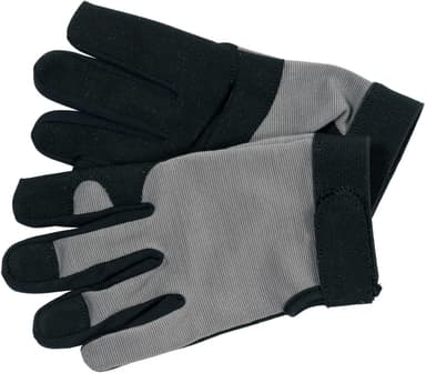 Рукавиці робочі чорно-сірі YATO : для сенсорних екранів, штучна шкіра +бавовняний трикотаж, роз 8 DW
