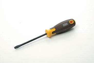 Викрутка шліцева композитна рукоятка CrV SL5x100мм (плоска) (воронена) СИЛА