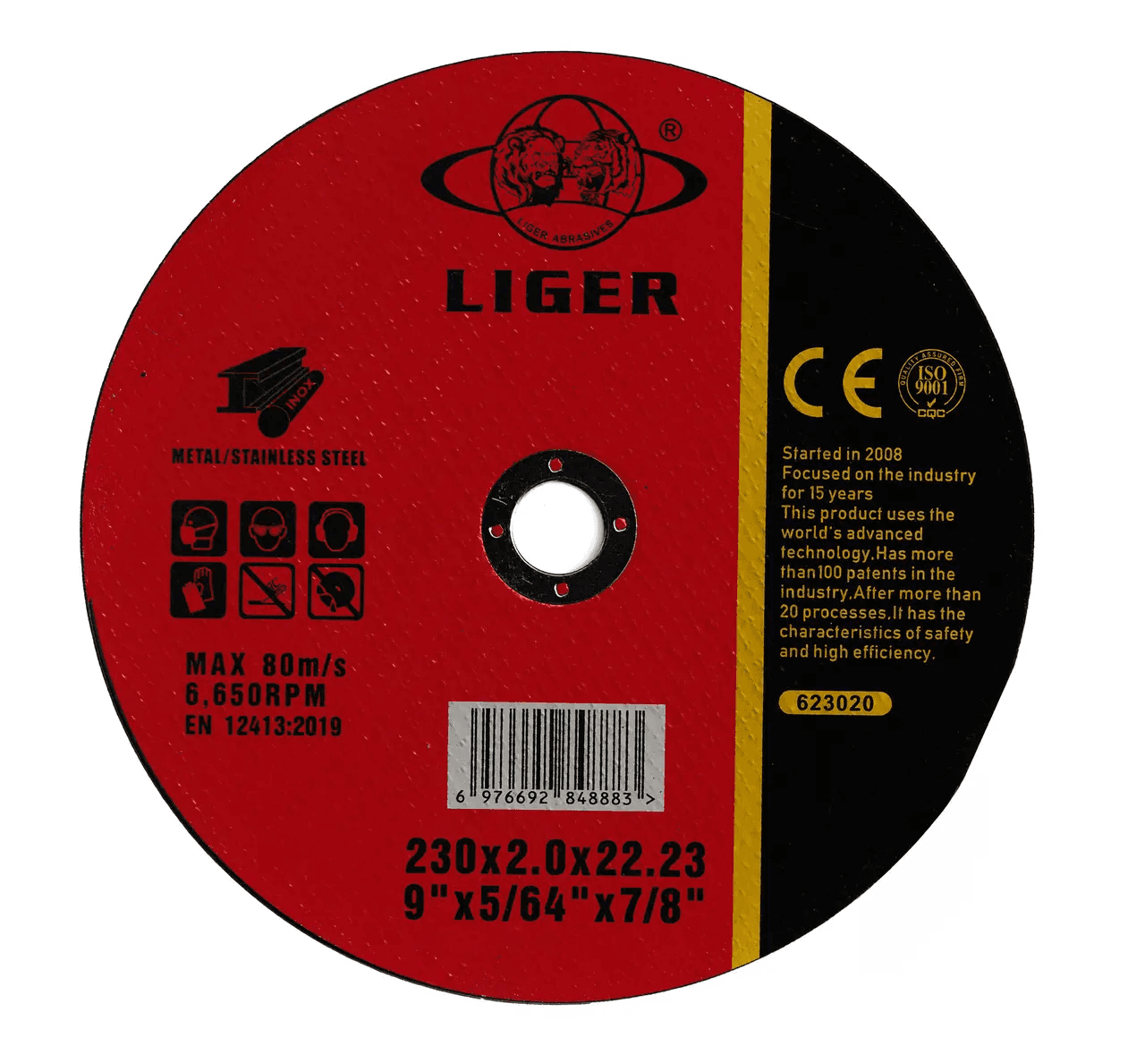 Відрізний диск LIGER Red для металу 230 x 2.0 x 22 мм