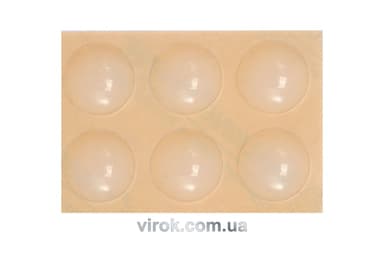 Прокладка силіконова VOREL самоклеюча під меблі. 19 мм. Набір 6шт [32/576]