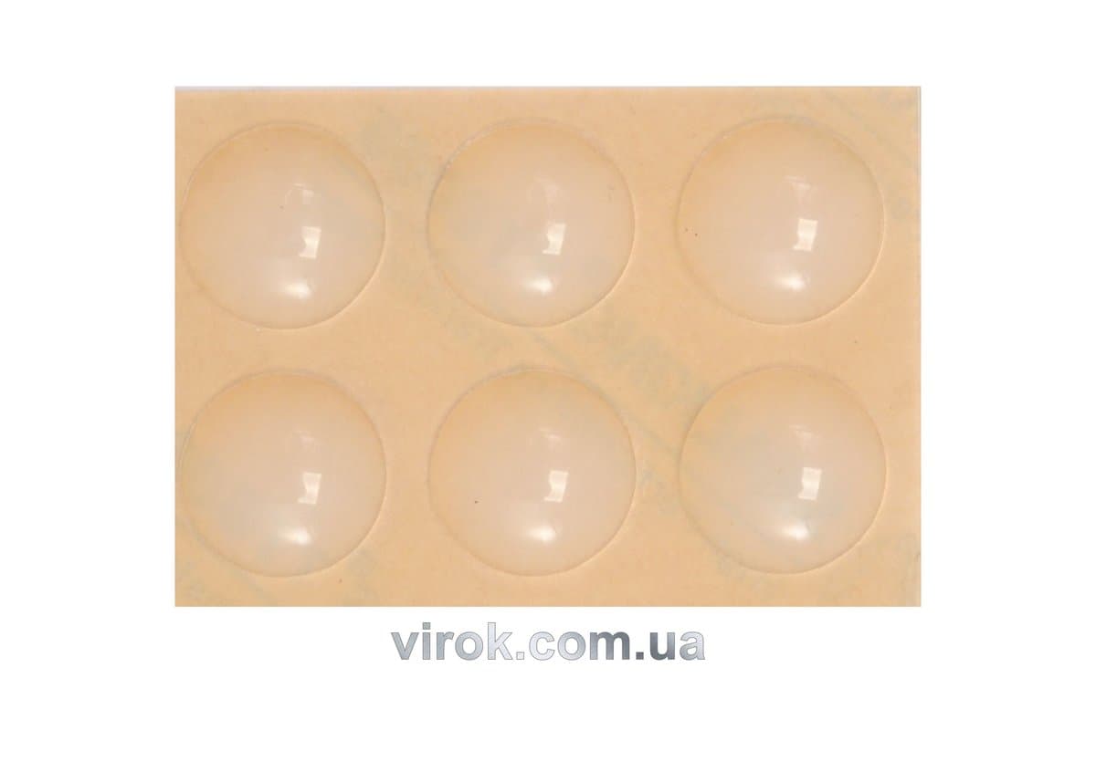 Прокладка силіконова VOREL самоклеюча під меблі. 19 мм. Набір 6шт [32/576]