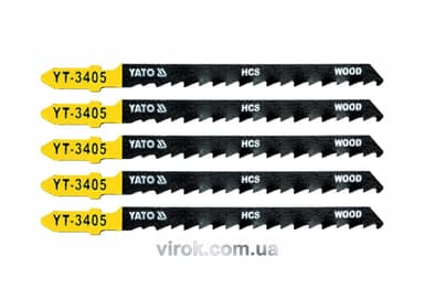 Полотно для електролобзика(дерево) YATO : 6TPI, L= 100 мм. Уп. 5 Шт. [50/250]