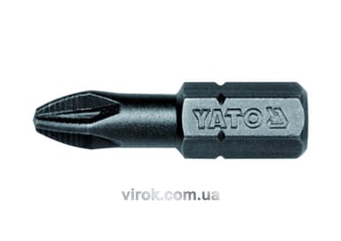 Насадка викруткова YATO : "Pozidriv" PZ2 x 25 мм. HEX 1/4". 50 (Уп/Шт.) [20/40]
