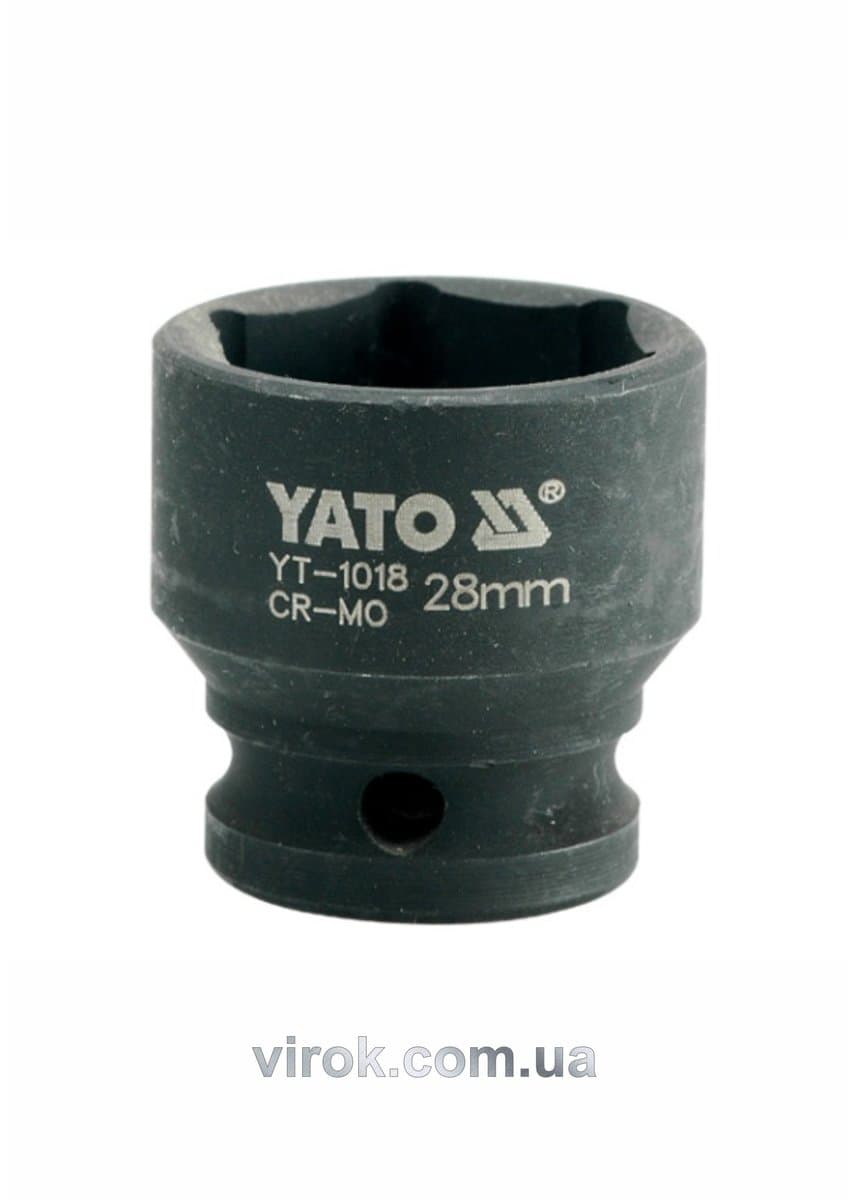 Головка торцева ударна 6-гранна YATO : квадрат 1/2", М= 28 мм, L= 48 мм [24/96]