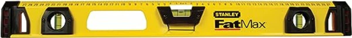 Рівень STANLEY "FatMax I Beam": L= 60 см, 3 капсули, алюмінієвий корпус + олівець, похибка 0,5 мм/м