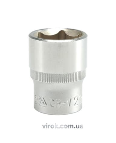 Головка торцева 6-гранна YATO : квадрат 1/2", М= 21 мм, L= 38 мм [120/240]