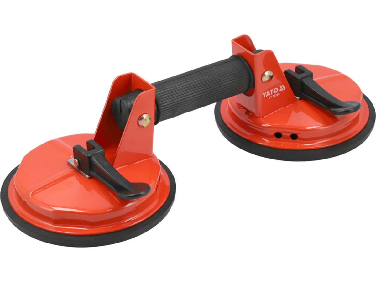 Присоска вакуумна YATO: 2 чашки Ø= 150 мм, m= 100 кг [10]