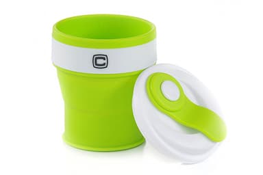 Чашка складана з кришкою зелена 350мл СИЛА
