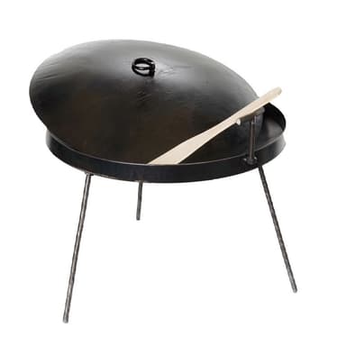 СИЛА Сковорода туристична 500 мм товщина 4 мм з бортом 30 мм, кришкою та чохлом