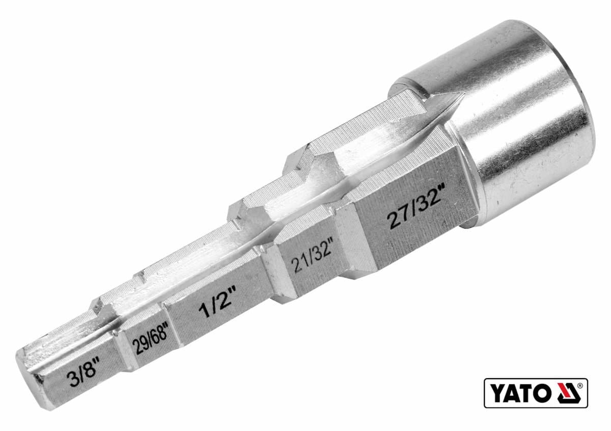 Ключ ступеневий YATO: головка з квадратом 1/2" до головок 3/8",29/68",1/2",21/32", 27/32",Cr-V [100]