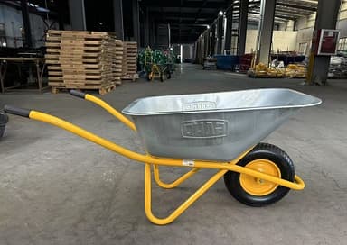 Тачка садово-будівельна одноколісна 100л, 180кг, колесо пневмо 4х8'' СИЛА