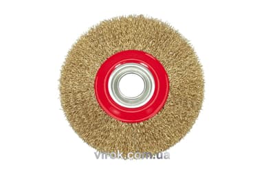 Щітка - крацовка для точильного станка VOREL латунна. сталь, Ø-200мм [12/24]