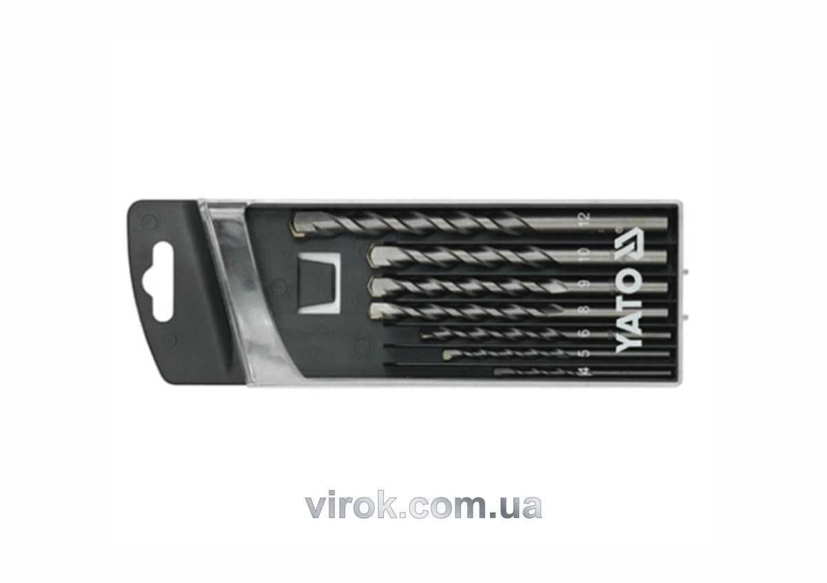 Свердла по цеглі YATO : Ø= 4-12 мм. 7 шт. [10/80]