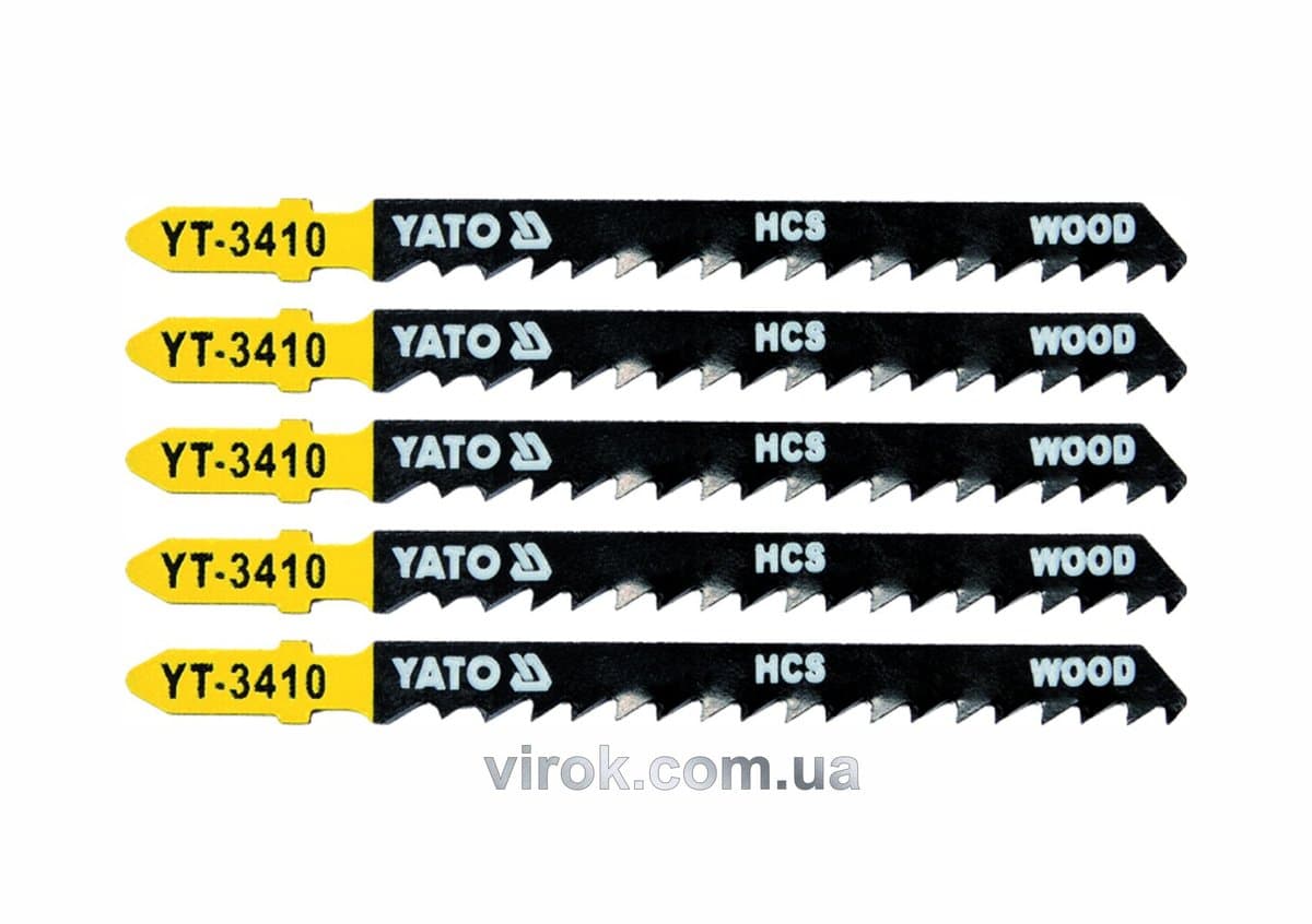 Полотно для електролобзика(дерево) YATO : 6TPI, L= 100 мм. Уп. 5 Шт. [50/250]