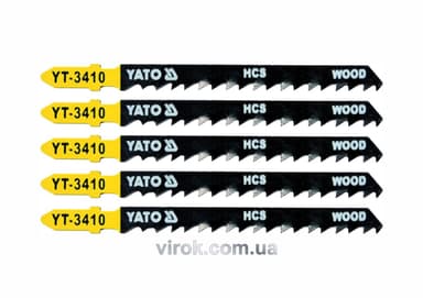 Полотно для електролобзика(дерево) YATO : 6TPI, L= 100 мм. Уп. 5 Шт. [50/250]