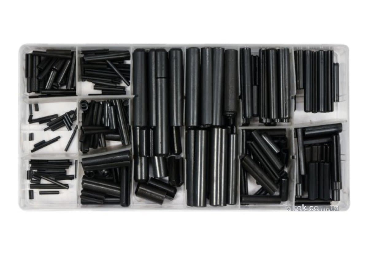 Штифти розрізні YATO; Ø= 1,5 - 10 мм і l= 5 - 50 мм, наб. 315 елем. [5/20]