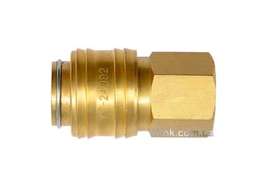 Швидкознімне латунне з'єднання пневматичне YATO, Ø= 1/4" і внутр. різьбове Ø= 1/4" [50/100]